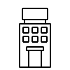Building icon for web. Outline icon