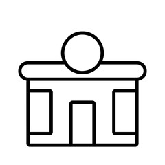 Building icon for web. Outline icon