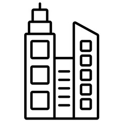 Building icon for web. Outline icon