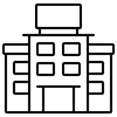 Building icon for web. Outline icon