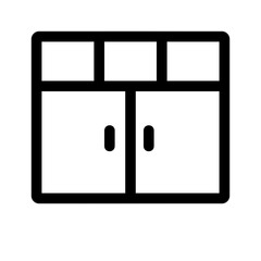 Furniture icon for web. Cabinet outline icon