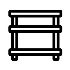 Furniture icon for web. Cabinet outline icon