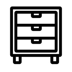 Furniture icon for web. Cabinet outline icon
