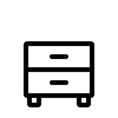 Furniture icon for web. Cabinet outline icon