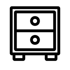 Furniture icon for web. Cabinet outline icon