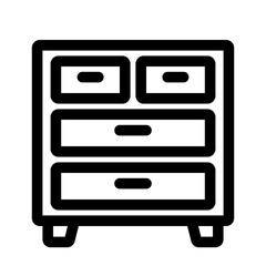 Furniture icon for web. Cabinet outline icon