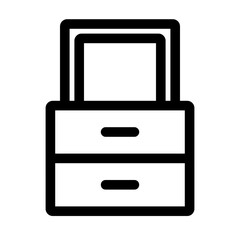 Furniture icon for web. Cabinet outline icon