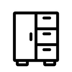 Furniture icon for web. Cabinet outline icon