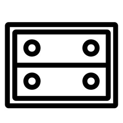 Furniture icon for web. Cabinet outline icon