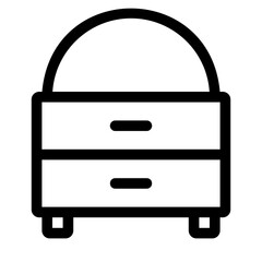 Furniture icon for web. Cabinet outline icon