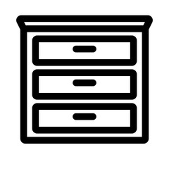 Furniture icon for web. Cabinet outline icon