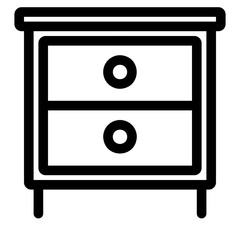 Furniture icon for web. Cabinet outline icon