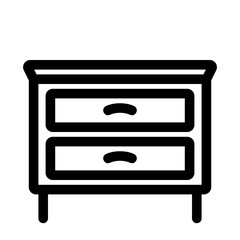 Furniture icon for web. Cabinet outline icon