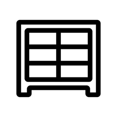 Furniture icon for web. Cabinet outline icon