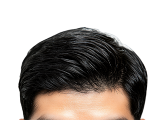 a close up of a man's hair