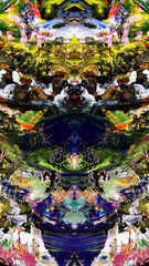 Fototapeta premium Abstract art background . Hand painting artwork on canvas .