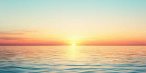 A serene sunset over calm waters, reflecting vibrant colors in the sky.