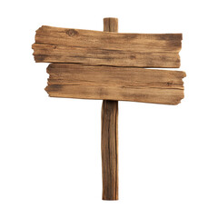 Old Wooden Signpost with Two Boards