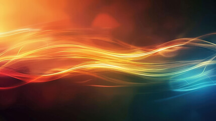 Obraz premium abstract background with waves orange and black