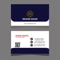Modern simple minimalist business card design template