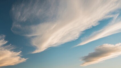 Fototapeta premium A stunning display of clouds illuminated by the early morning sun.