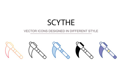 Scythe icon design with white background stock illustration