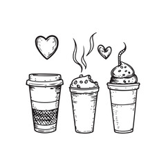 cup of coffee with heart