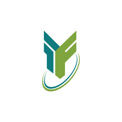 FY letter logo vector, circle combination. elements for initial template