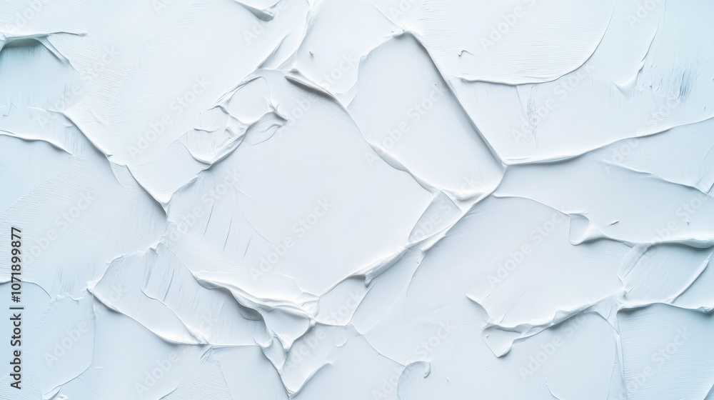 Aufkleber an abstract image featuring a white canvas with thick, smooth textures and layered strokes, evoking 