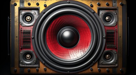 Fototapeta premium power sound system on abstract background