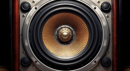 power sound system on abstract background