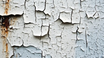 Detail shot of weathered paint on wood, perfect for backgrounds, textures, interior design, distressed vintage aesthetics.