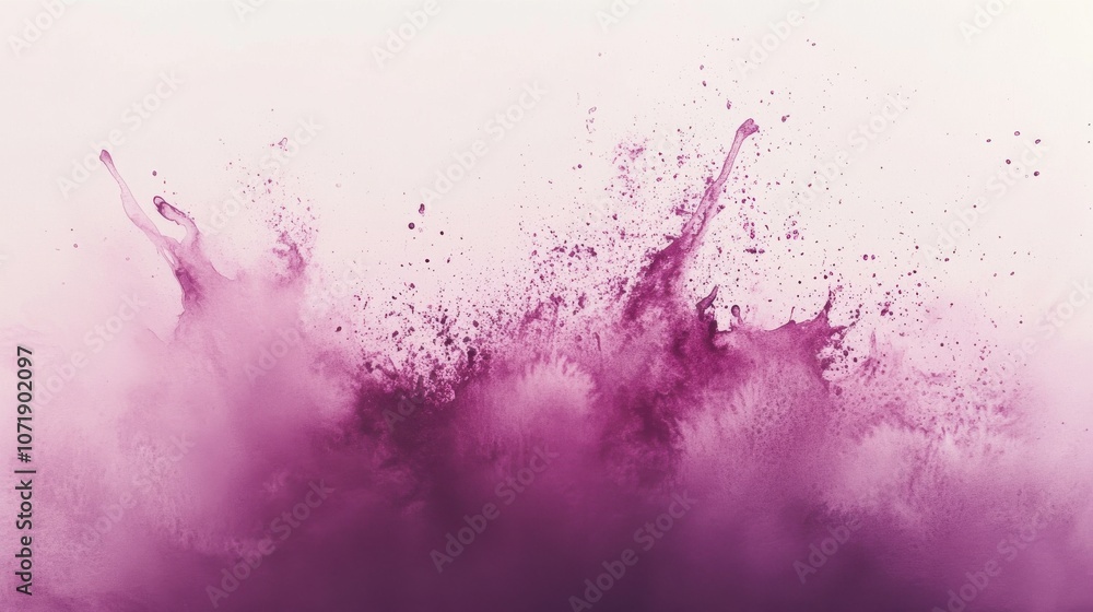 Poster an abstract splash of purple hues creating a dynamic and vibrant visual effect.