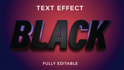 Editable 3D Text Effect Mockup. Glowing Graphic Style