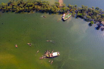 SCENIC RIVER CRUISE AT TANGUAR HOUR, SYLHET, BANGLADESH
