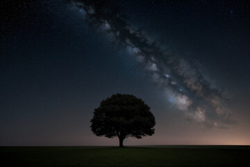 Obraz premium tree at night