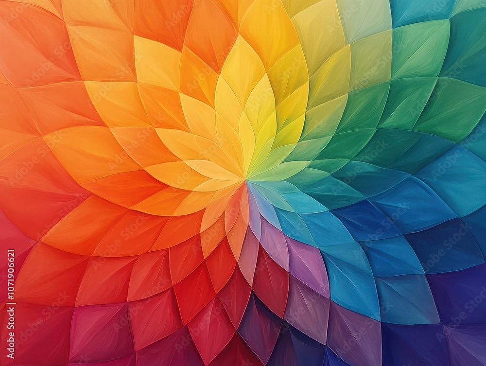Poster create a vibrant mandala pattern with soft gradients for artistic expression