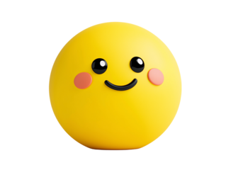 a yellow ball with a face