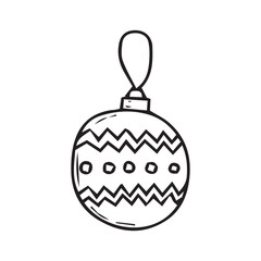 Fototapeta premium New Year's toys. Christmas toys for Christmas trees. decorations for the holiday. vector. Christmas tree toy. Snowman made of snow. fir. a wreath on the door. Christmas. 