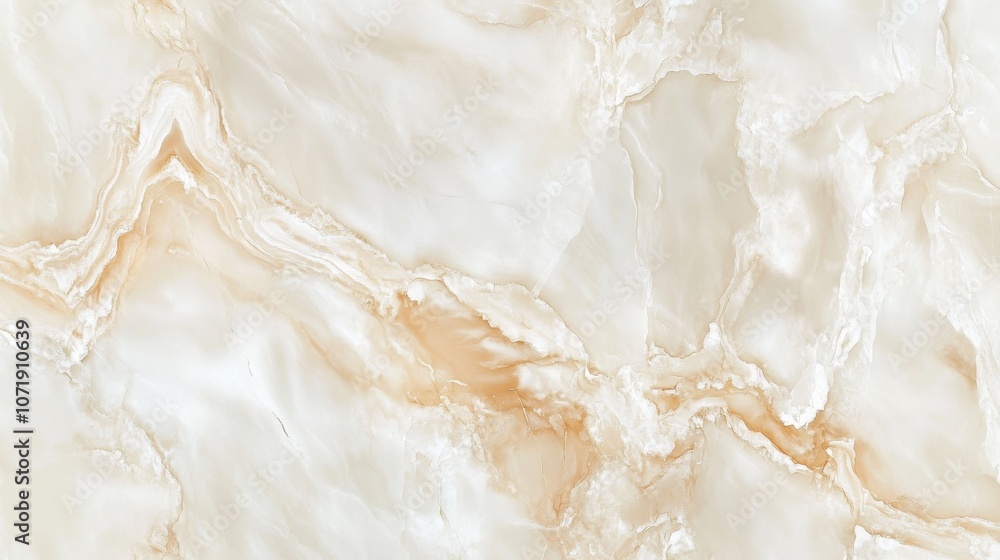 Poster Elegant cream and beige onyx texture with flowing patterns and soft gradients.