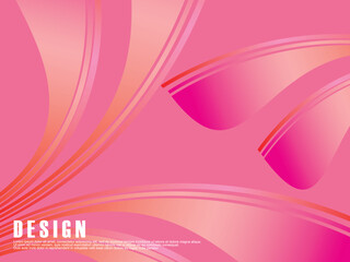 Pink background with floral ornament. Vector illustration of leaves and flowers on a pink background.