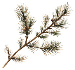 PNG Pine branch illustration tree art.