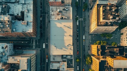 Aerial View of Manhattan Streets