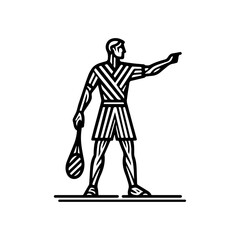 Simple Vector Icon of a tennis Player Uniform &ndash; Logo Design Illustration