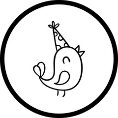 Happy birthday single vector icon