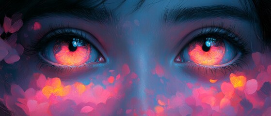 Naklejka premium Vibrant Eye Artwork | Fantasy Illustration