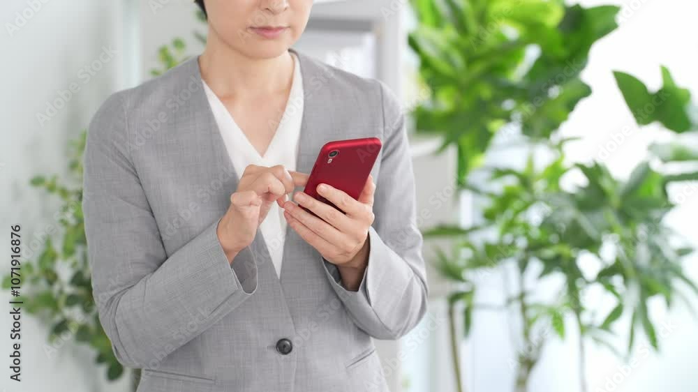 Poster スマホ、スマートフォン、ビジネスウーマン、ビジネス、女性、考える、疑問、不満、オフィス、動画、フェイクニュース、SNS、炎上、不安、心配、悔しい、後悔、失敗、アプリ、ニュース、DX、デジタル、情報、ビジネスパーソン、ミドル、顔なし、ため息、困る、悩み、悩む、残念、がっかり、仕事、転職、ストレス、コピースペース、携帯電話、記事、スキャンダル、ゴシップ、噂、不機嫌、インターネット、オンライン、web、