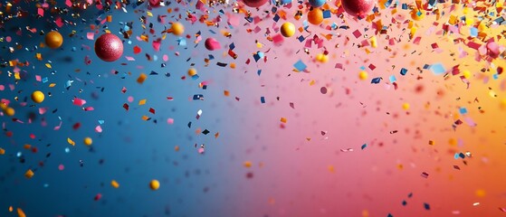 Vibrant Colored Confetti Explosion