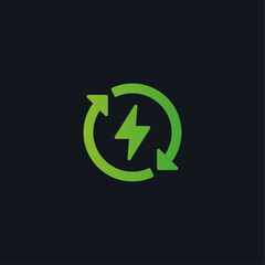Renewable energy icon flat vector design