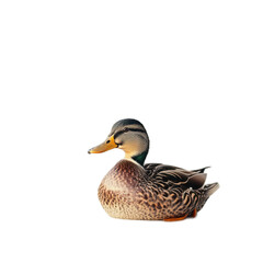 Obraz premium Mallard Duck on Solid Background